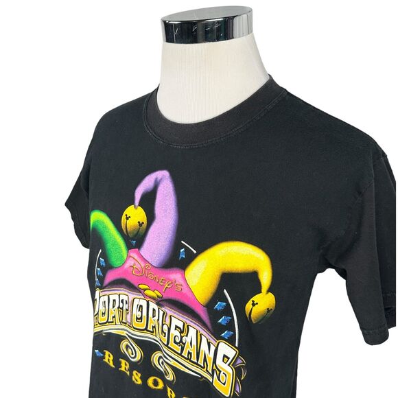 Vintage Walt Disney Port Orleans Resort  Hat T-Shirt Men’s Medium 90s Rare Black - Picture 3 of 10